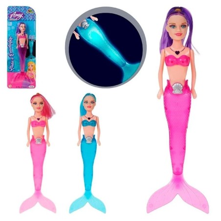 Boneca Amy Sereia Com Luz De Brinquedo Infantil Colorido