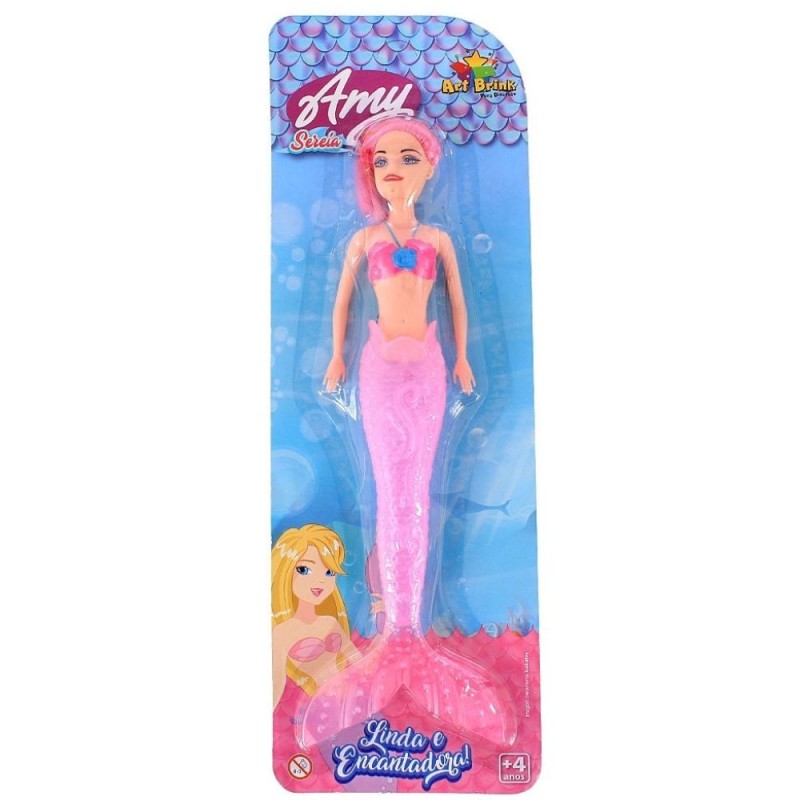 Boneca Amy Sereia Com Luz De Brinquedo Infantil Colorido