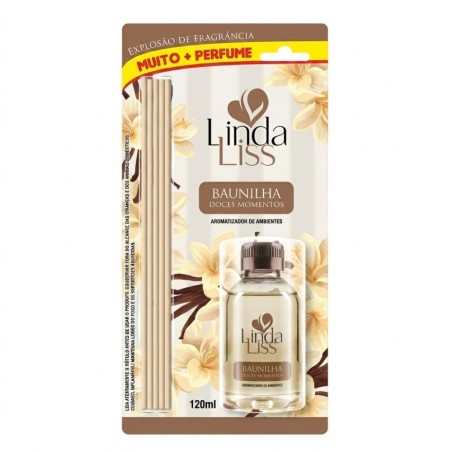 Aromatizador De Ambientes Blister Baunilha 120ml Com Varetas 2