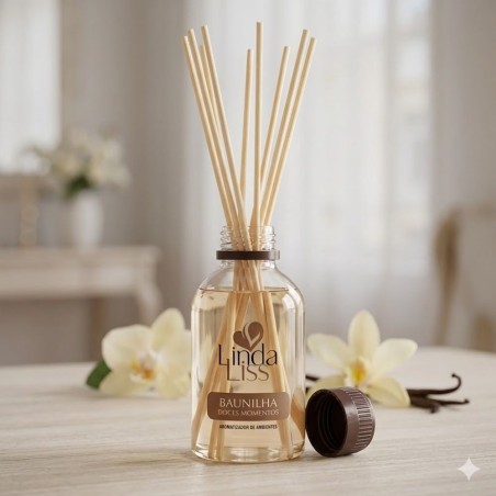 Aromatizador De Ambientes Blister Baunilha 120ml Com Varetas