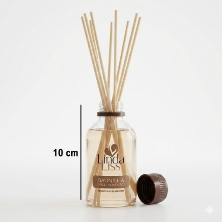 Aromatizador De Ambientes Blister Baunilha 120ml Com Varetas