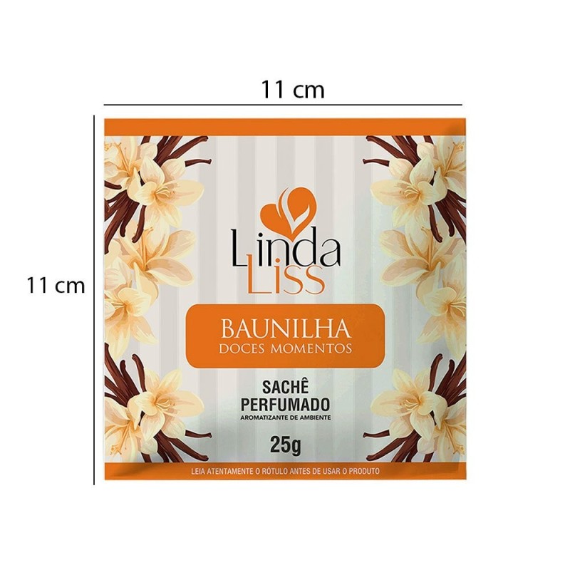 Sachê Perfumado Aromatizador De Ambientes Baunilha 25g