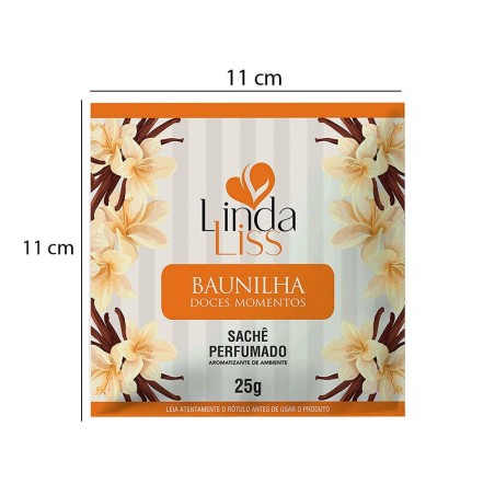 Sachê Perfumado Aromatizador De Ambientes Baunilha 25g 2