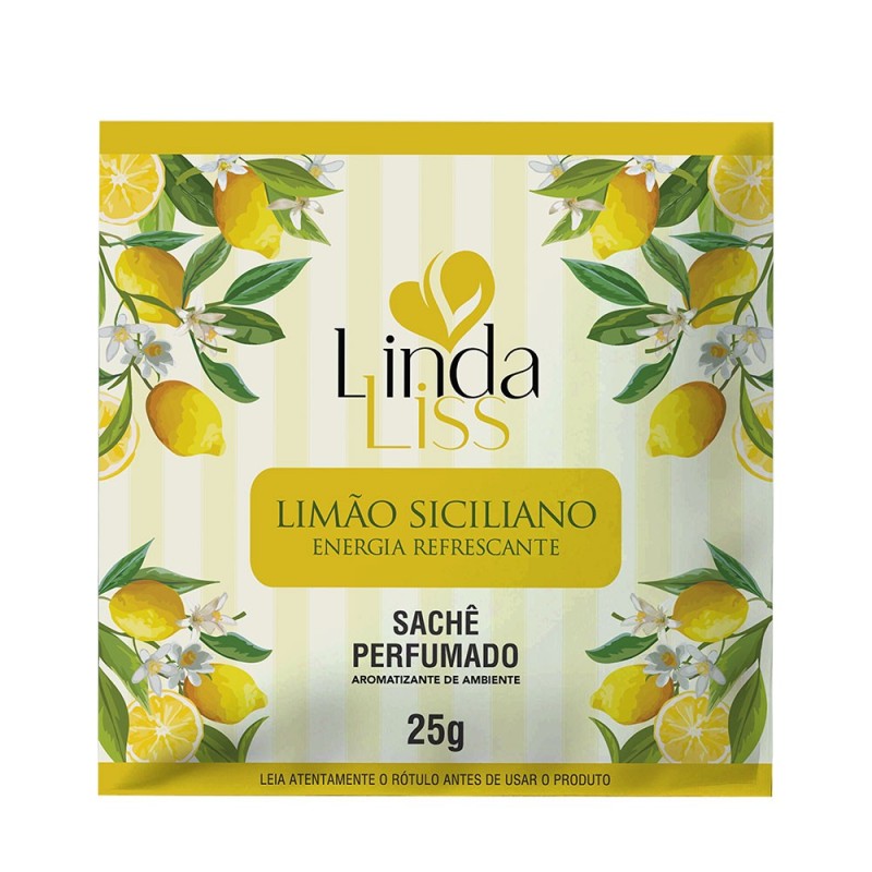 Sachê Perfumado Aromatizador De Ambientes Limão Siciliano 25g