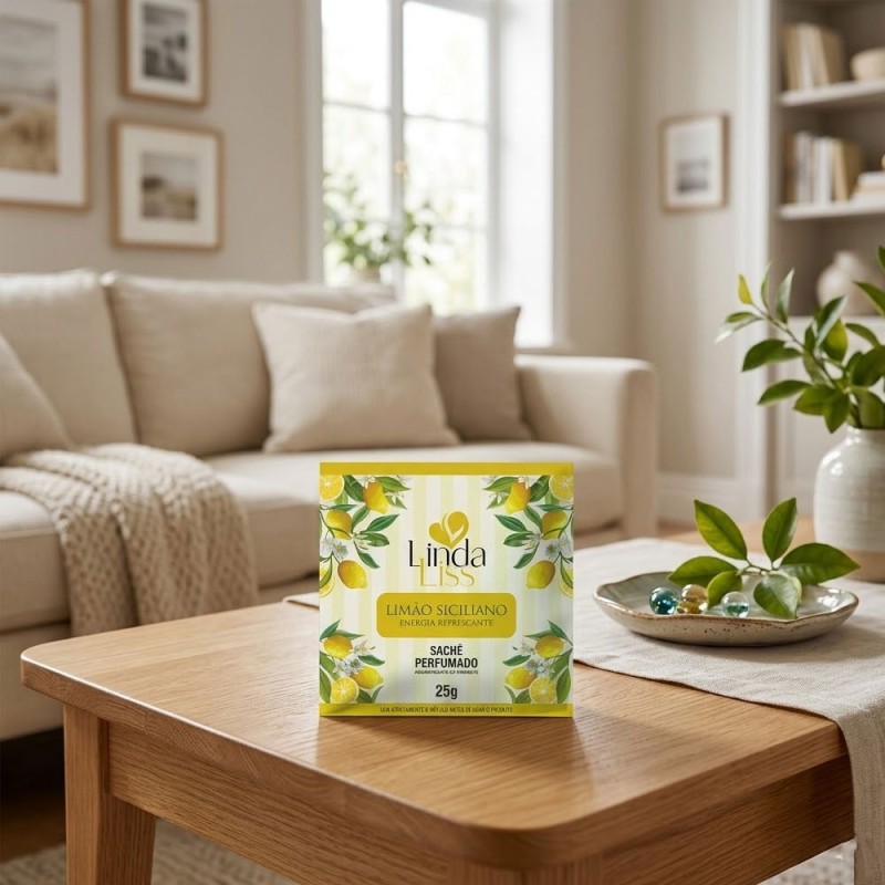 Sachê Perfumado Aromatizador De Ambientes Limão Siciliano 25g