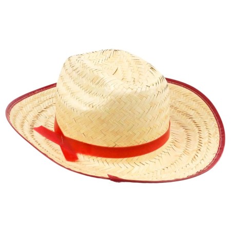 Chapéu De Palha Texano Adulto Festa Junina Com Fita Colorida