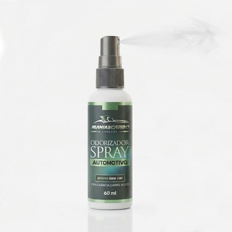 Odorizador Automotivo Em Spray 60 ml Fragrância New Car Com Refil