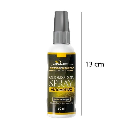 Odorizador Automotivo Em Spray 60 ml Fragrância Vintage Com Refil