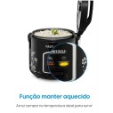 Panela De Arroz Elétrica 5 Copos 127V Preta Com Acessórios