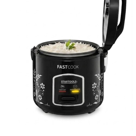 Panela De Arroz Elétrica 5 Copos 127V Preta Com Acessórios