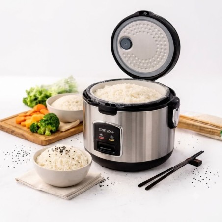 Panela De Arroz Elétrica 5 Copos 127V Inox Com Acessórios