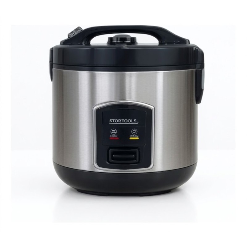 Panela De Arroz Elétrica 5 Copos 127V Inox Com Acessórios