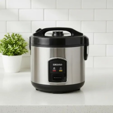 Panela De Arroz Elétrica 5 Copos 127V Inox Com Acessórios