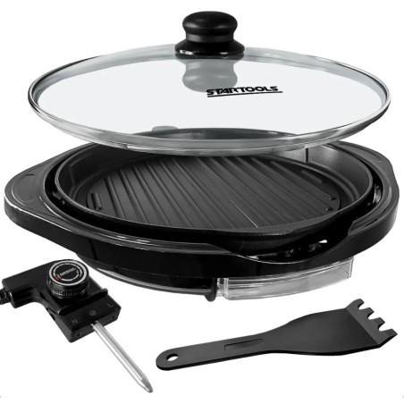 Grill Elétrico Gourmet Redondo Sem Fumaça 127 V Com Termostato 2