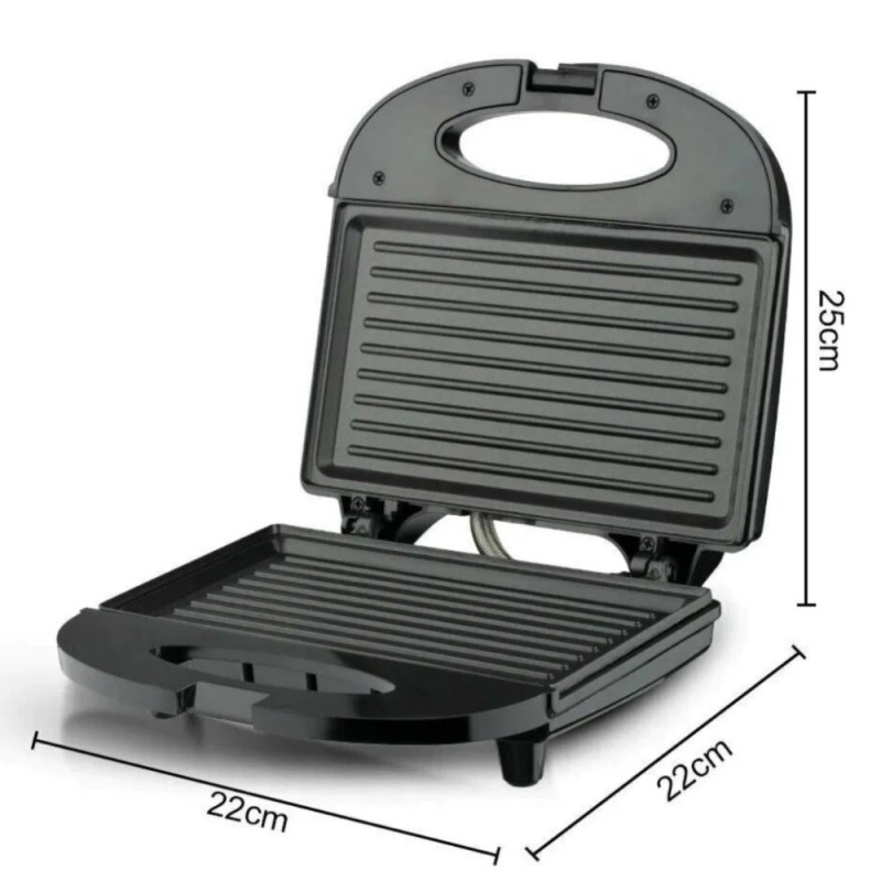Sanduicheira Elétrica Grill 127V Antiaderente 2 em 1 Lanche