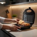 Sanduicheira Elétrica Grill 127V Antiaderente 2 em 1 Lanche