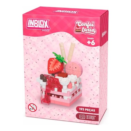 Brinquedo Blocos De Montar Mini Bolos Confeitaria 186 Peças