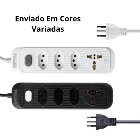 Régua Extensão Universal Elétrica Linha 2M 4 Tomadas Bivolt 2