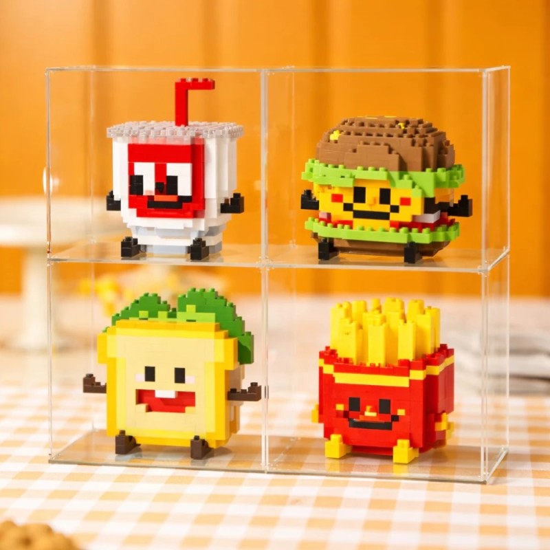 Brinquedo Blocos De Montar Mini Lanches Colecionáveis 206 Peças