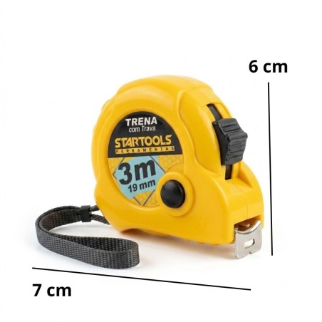 Trena 3 Metros Com Trava 19 MM Multiuso Resistente 2