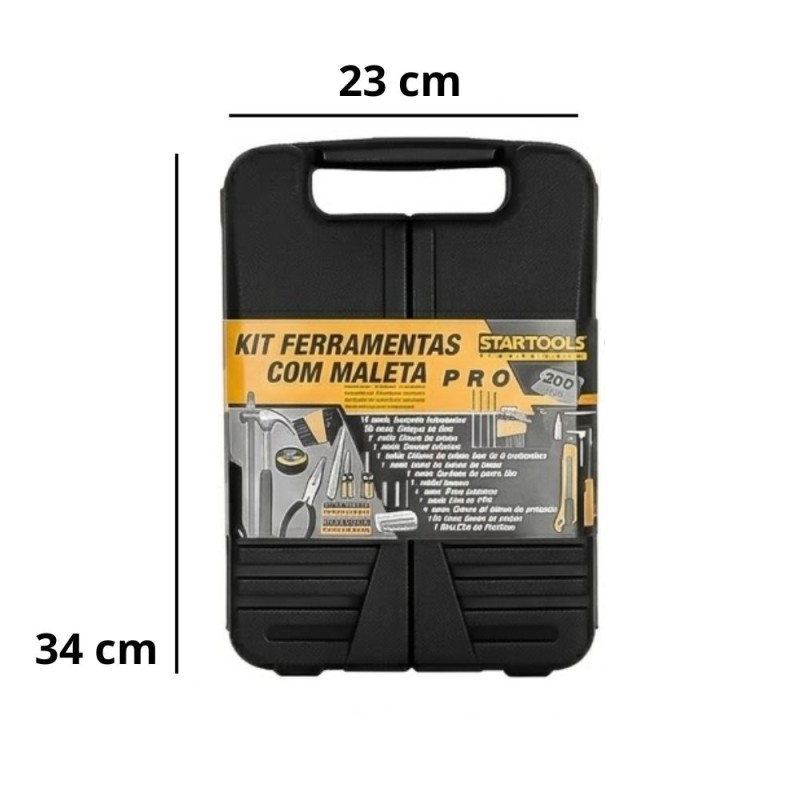 Kit Maleta Profissional De Ferramentas 200 Peças Resistente
