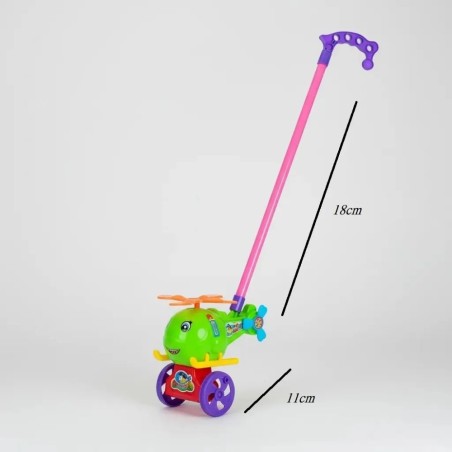 Brinquedo Helicoptero De Empurrar Baby Infantil Com Hélice