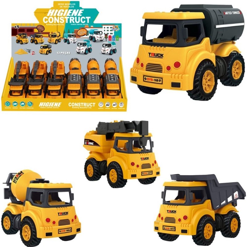 Brinquedo Caminhão De Construção A Fricção Pull Back Carrinho