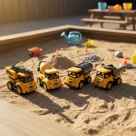 Brinquedo Caminhão De Construção A Fricção Pull Back Carrinho 2
