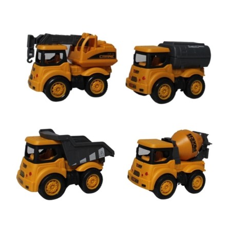 Brinquedo Caminhão De Construção A Fricção Pull Back Carrinho