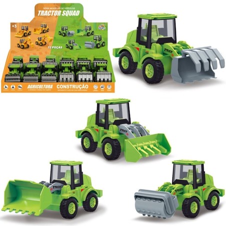 Brinquedo Carrinho Trator A Frição Pull Back Agricultura