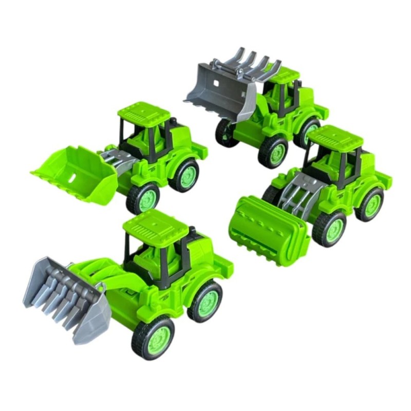 Brinquedo Carrinho Trator A Frição Pull Back Agricultura