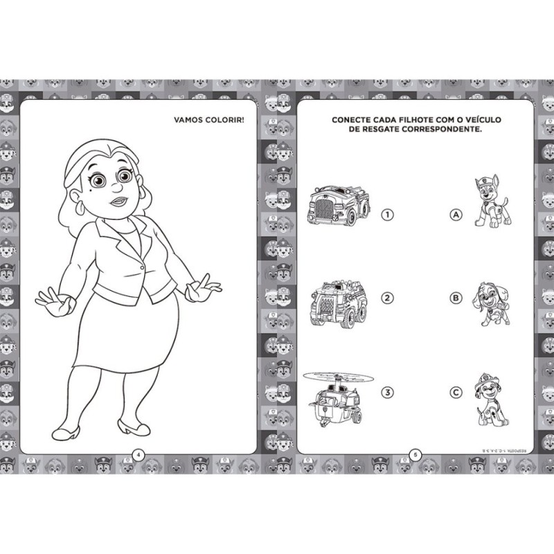 Kit Escolar 9 Peças Com Livro De Atividades Patrulha Canina