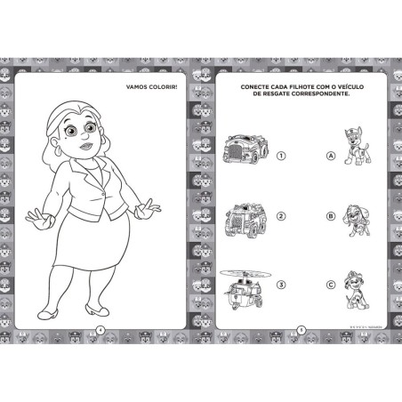Kit Escolar 9 Peças Com Livro De Atividades Patrulha Canina