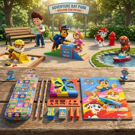 Kit Escolar 9 Peças Com Livro De Atividades Patrulha Canina