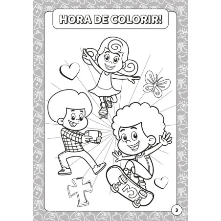 Kit Escolar Bíblico 9 Peças Livro De Atividades 3 Palavrinhas 2