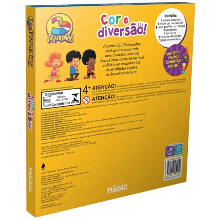 Kit Escolar Bíblico 9 Peças Livro De Atividades 3 Palavrinhas
