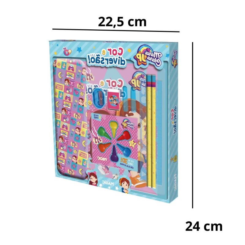 Kit Escolar Maria Clara & JP 9 Peças Com Livro De Atividades