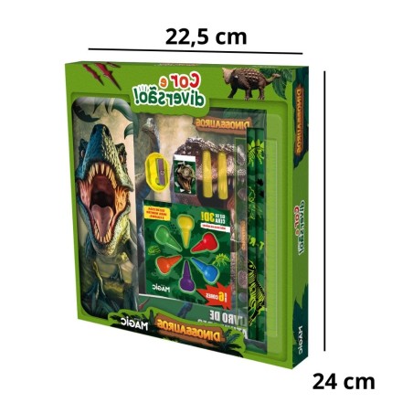 Kit Escolar Dinossauros 9 Peças Com Livro De Atividades 2