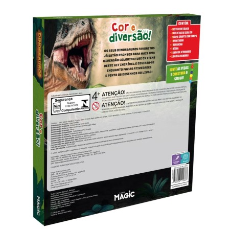 Kit Escolar Dinossauros 9 Peças Com Livro De Atividades