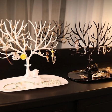 Porta Jóia Bijuterias Alce Árvore Decoração Organizador Expositor 2