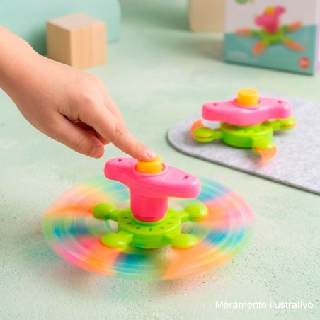 Brinquedo Pião Com Lançador Colorido Infantil Estrelado 2