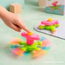 Brinquedo Pião Com Lançador Colorido Infantil Estrelado