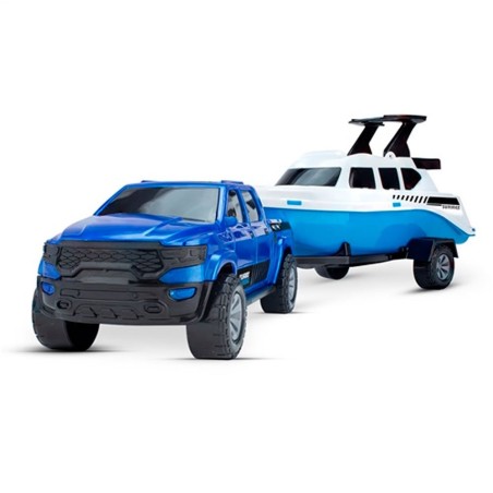 Brinquedo Carrinho Pickup Com Jet Ski Flutuante Na Água Infantil