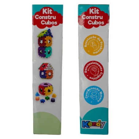 Kit Contrução Infantil Blocos De Montar Educativo 56 Peças