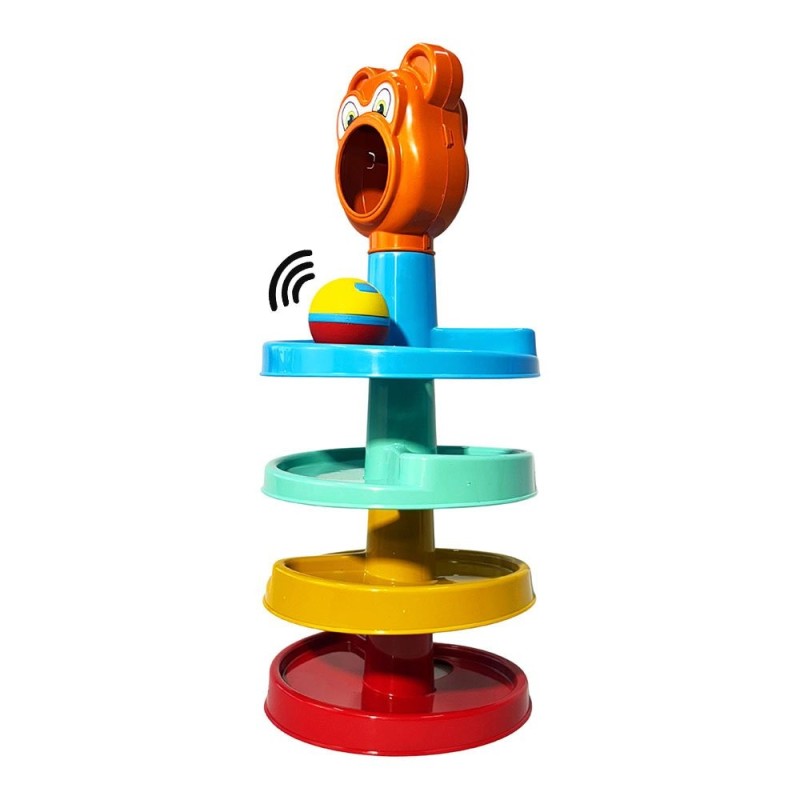 Brinquedo Educativo Escorrega Ball Didático Bebês Com Chocalho 40cm