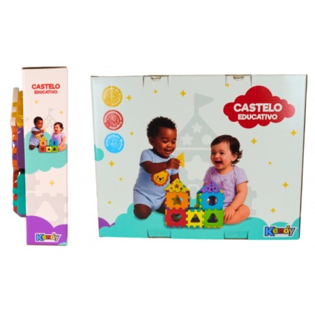 Kit Contrução 28 Peças Infantil Blocos De Montar Educativo