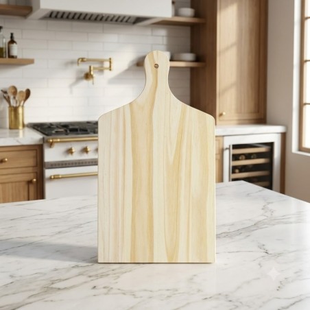 Tábua De Corte Cozinha Multiuso N 2 Em Madeira Tadicional 32Cm