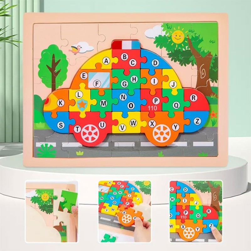 Quebra Cabeça De Madeira Brinquedo Infantil Tridimensional
