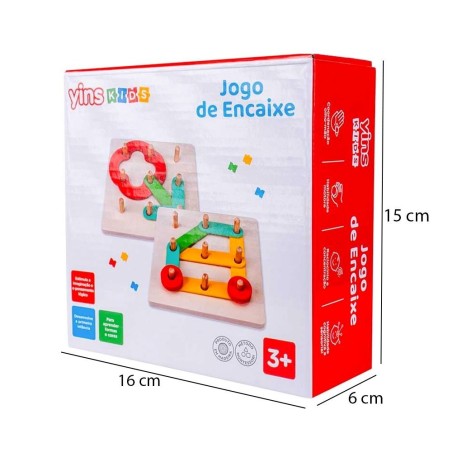 Brinquedo Educativo Infantil Jogo De Encaixe Nos Palitos Montessori