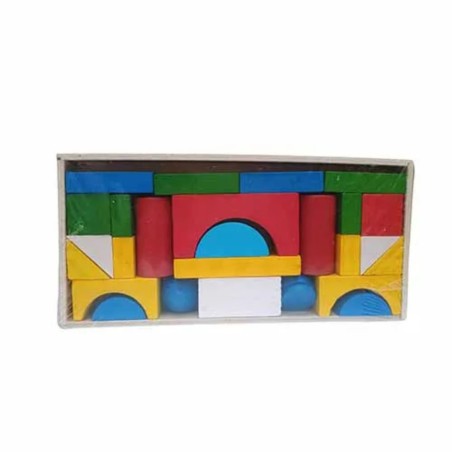 Brinquedo Blocos De Montar Construção Em Madeira Educativo Montessori